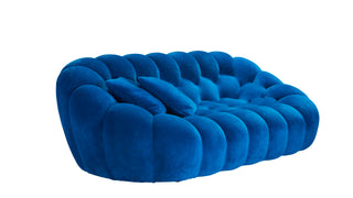 Seitenansicht des Roche Bobois Bubble Sofa in blau