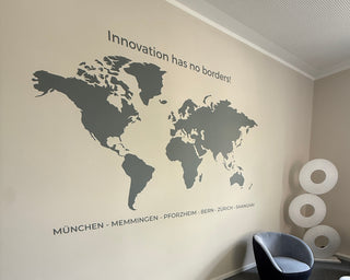 hochwertige Wandgestaltung eines Büros in Nürnberg